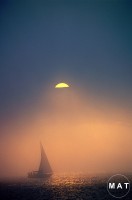 fog sunset